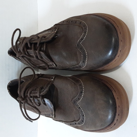 Arkbird oxford  brown leather shoes men's size 9 lace up style - Picture 1 of 9